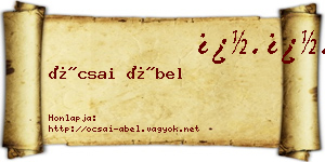 Ócsai Ábel névjegykártya