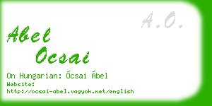 abel ocsai business card