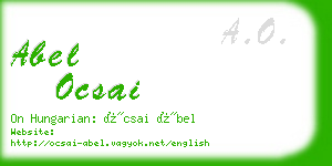 abel ocsai business card